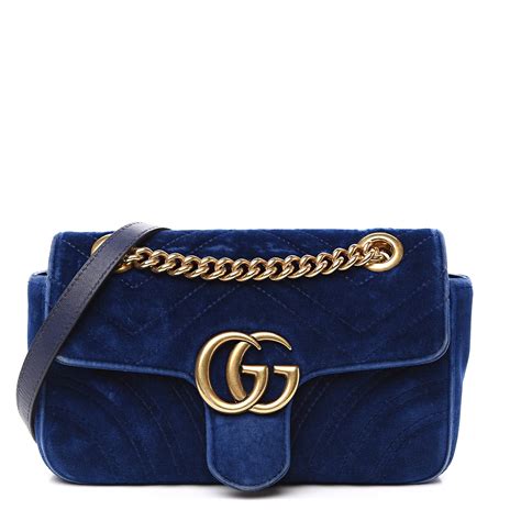 gucci velvet marmont mini cobalt|gg marmont handbags.